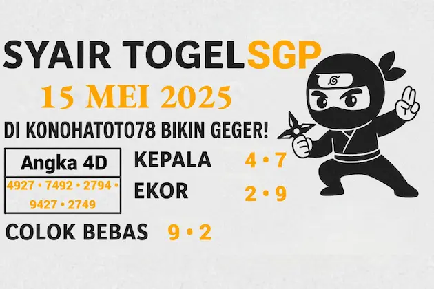 Cek Angka Gaib! Syair Singapore 15 Mei 2025 di Konohatoto78 - angkagaib.com