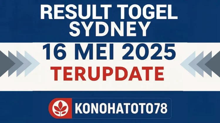 Result Togel Sydney 16 Mei 2025 Terupdate dari Konohatoto78 - angkagaib.com