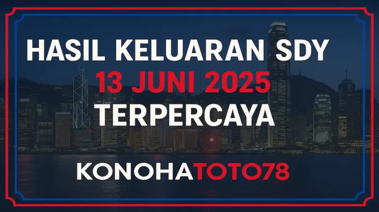 Hasil Keluaran SDY 13 Juni 2025 Terpercaya di Konohatoto78 - angkagaib.com