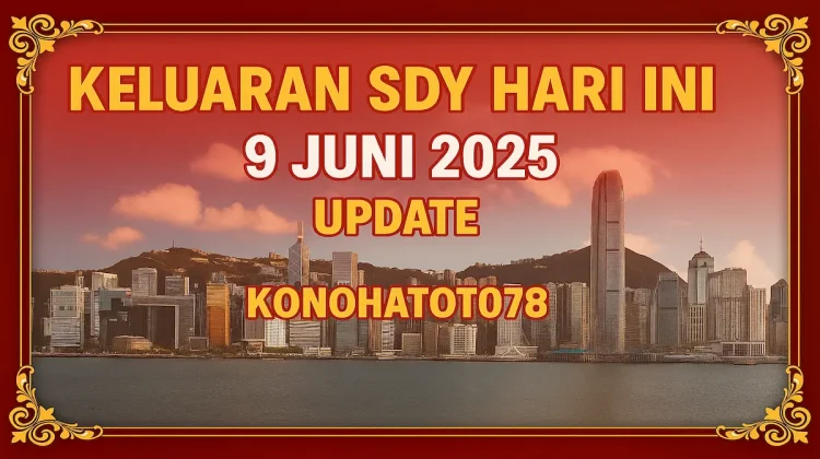 Keluaran SDY Hari Ini 9 Juni 2025 Update dari Konohatoto78 - angkagaib.com