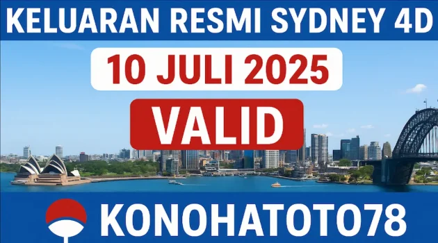 Keluaran Resmi Sydney 4D 10 Juli 2025 Valid dari Konohatoto78 - angkagaib.com