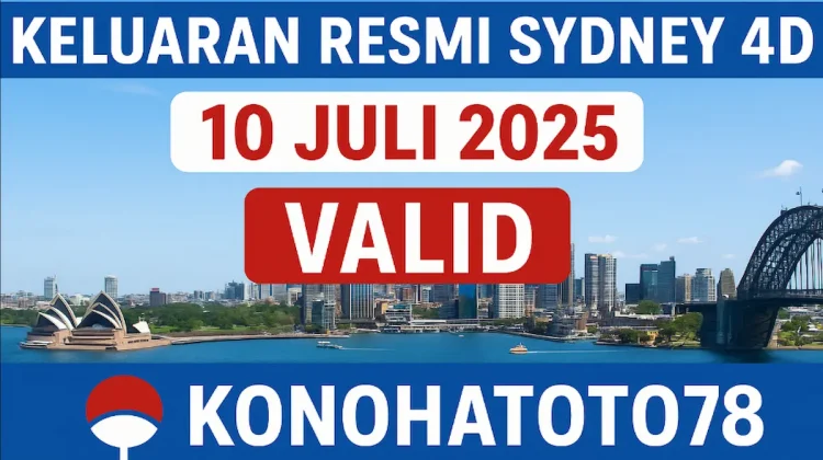 Keluaran Resmi Sydney 4D 10 Juli 2025 Valid dari Konohatoto78 - angkagaib.com