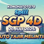 Konohatoto78 Spill SGP 4D 20 Juli 2025 Auto Tajir Melintir! - angkagaib.com