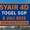 Syair 4D Togel SGP 6 Juli 2025 Langsung dari Konohatoto78 - angkagaib.com