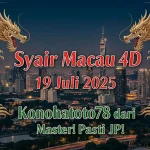 Syair Macau 4D 19 Juli 2025 Konohatoto78 dari Master! Pasti JP! - angkagaib.com